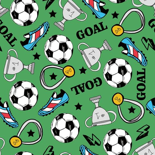 CHDITB Fußball Wandsticker,Fussball Wandtattoo für Kinderzimmer Jungen,Fußball Tapeten Selbstklebend(44x300cm) Fußball Wandbilder für Schlafzimmer Kindergarten Spielzimmer Dekorations