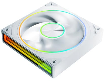 ICOLER Transwarp 120mm RGB Case Fan, Infinity Mirror Daisy-Chain 5V ARGB PWM Case Fan 120mm Single Pack,Suitable for Computer Case & CPU Cooling(White)