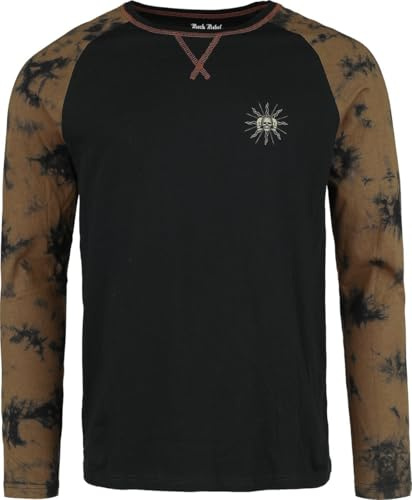 Rock Rebel by EMP Herren schwarz/beiges Langarmshirt im Raglan-Style L