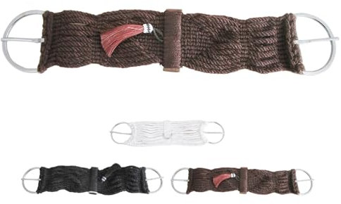 NETPROSHOP Western Sattelgurt Schnurengurt aus Baumwolle für Pony, Shetty, Mini Shetty, ca. 30 cm oder 38 cm lang, Groesse:S, Farbe:Braun
