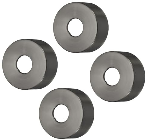 sourcing map 4pcs Shower Arm Flange 80mm/3.1 OD Escutcheon Plate Stainless Steel Round Plumbing Cover Plates for 25mm/1 Dia Water Pipe Faucet Decoration Accessories, Grey