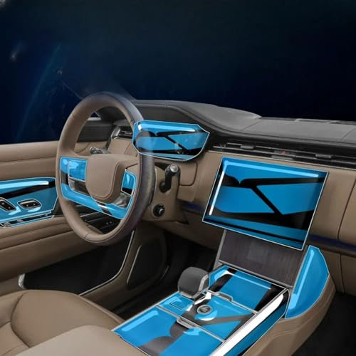 CccYunMA6 pour Range Rover Executive 2024 Film intérieur de Voiture Tableau de Bord Planche de Piano Console Centrale Anti-Rayures Transparente Film.