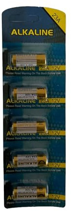 Sivitec 5-Pack Alkaline A23 23A 12V Batteries for Doorbell, Alarm Clock, Car Key