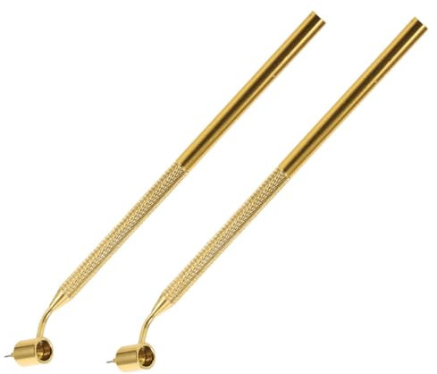 2 Stück Goldene Autolackstifte mit Schrägspitze für Lackreparatur