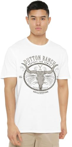 Yellowstone Dutton Ranch Unisex T Shirt, White, XX-Large