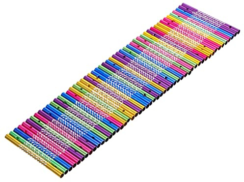 YARNOW 50 Stück Windspiel Röhren 8 cm Metall Windglotzrohr DIY Zubehör Für Garten Terrasse Und Kinder Bastelspielzeug Windspielröhren Zum Selbermachen