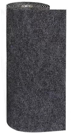 Piastrelle autoadesive per moquette, 60 x 200 cm, grigio scuro