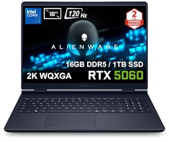 Dell Alienware 16 Aurora Intel Core 7-240H 16GB DDR5 1TB SSD RTX5060 8GB Laptop AC16250-C71615U56N