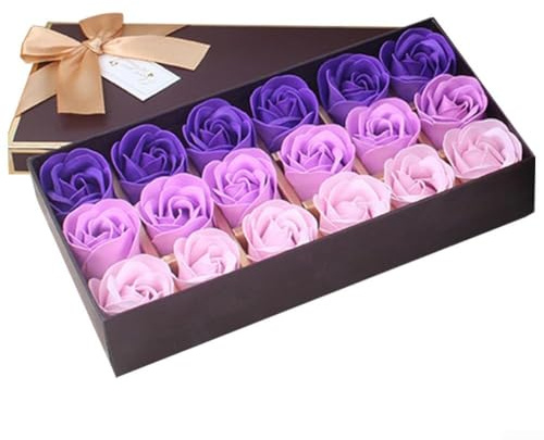 Gettimore 18 Roses Soap Flower Gift Box for Women, Long-Lasting Scented Handmade Soap Roses in Elegant Present Box, for Valentine's Day or Women's Day