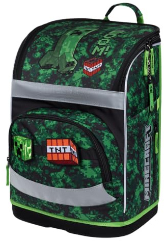Baagl Schulranzen Jungen 1. Klasse Schultasche Zippy Plus - Minecraft Boom