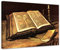 Bilderdepot24 Bild auf Leinwand | Vincent van Gogh - Stillleben mit Bibel in 120x90 cm als Wandbild | Wand-deko Dekoration Wohnung alte Meister | NEU-180223-120x90-smb