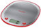 Terraillon Kitchen Scale, Tare, Liquid Conversions, Integrated Handle, Capacity 5 kg, Macaroon Stainless Steel, Cherry cerise
