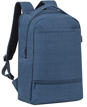 Rivacase Rucksack speziell für Gamer perfekt für Businesstrips und Reisen für Laptop bis 17.3 Zoll (Blau)