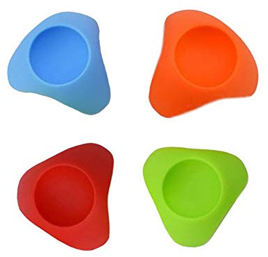 AKOAK Lot de 5 coquetiers en silicone, jolis supports colorés pour servir des œufs durs et mous et compléter n'importe quel endroit de petit-déjeuner, couleur aléatoire