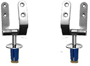 Cerniere coprivaso sedile wc mezzi fori ciechi copriwater fisse espansione in ACCIAIO INOX (COPPIA)