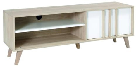 Mueble para TV Malmo 150 cm Color Roble Claro y Blanco