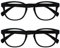OPULIZE Pop Reading Glasses 2 Pack Fun Round Matt Frame Black Spring Hinges Scratch Resistant Mens Womens RR2-1 +2.00