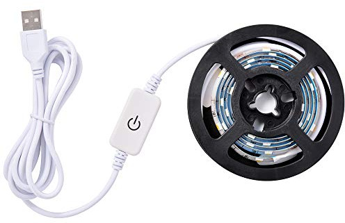 USB 5050 Flexible LED Strip Light 2m + Touch Dimmer Switch Warm White