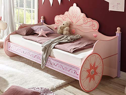 möbelando Kinderbett Bett Mädchenbett Prinzessinnenbett Motivbett Autobett Papirette I