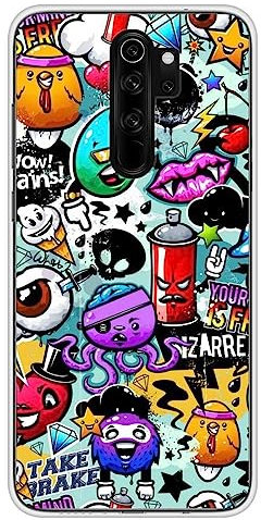 1001coques Coque Compatible avec Xiaomi Redmi Note 8 Pro - Housse Fine en Silicone Transparente - Design Graffiti 2