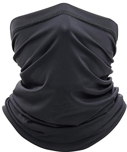EasyULT Fasce Ciclismo Versatili Moto Corsa Fasce Multifunzionale Passamontagna Sciarpa Traspirante Assorbimento del Sudore, per Ciclismo, Escursionismo, Moto, Corsa - Nero