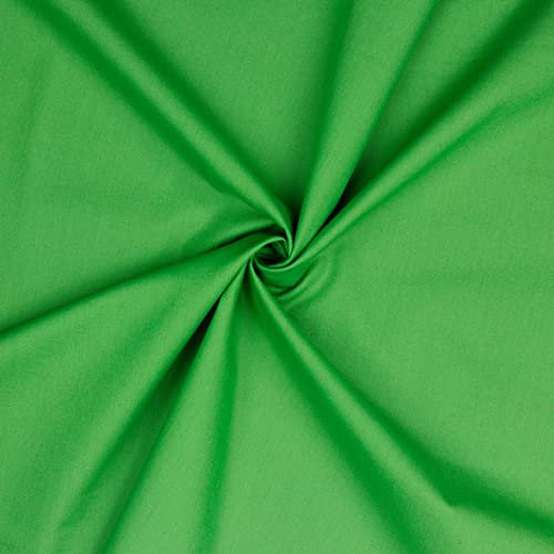 VmG-Store Baumwollstoff Uni 100% Baumwolle Oeko-Tex Meterware ab 50cm über 70 Farben zur Auswahl (11 Hellgrün, 200 x 148cm)