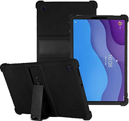 C/N Hülle für Lenovo Tab M10 HD 2nd Gen 10.1, Stand Silikon kinderfreundliche Stoßfest Schützend Abdeckung Hüllen für Lenovo Tab M10 HD Gen 2 10.1 Inch 2020 TB-X306X/X306F, Schwarz