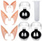 SUNDEER Vampire Fangs Teeth Elf Ears - 3 Pairs Vampire Teeth with Adhesive + 3 Pairs Cosplay Fairy Pixie Elf Ears for Cosplay Costume Accessory Halloween Party Favors