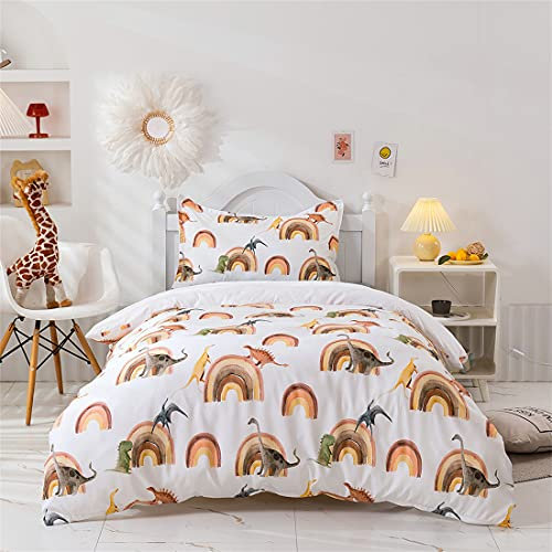 Jurassic World Dinosaurier Junior-Kingsize-Bettwäsche-Set, ideal für Jungen und Kleinkinder, Dinosaurier-Zubehör, Geschenk