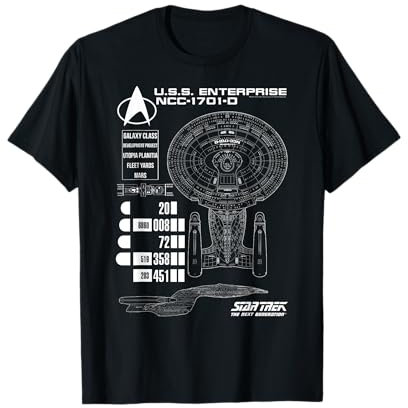 Star Trek: The Next Generation U.S.S. Enterprise Chart T-Shirt