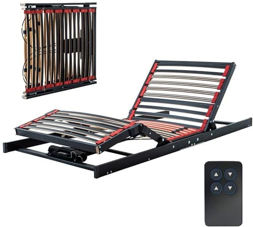 COSYWORLD Lattenrost 120x200cm elektrisch verstellbar - Cosy2Go 2M - passt in jedes Bett 120x200 cm - ultraflach, faltbar, für Jede Matratze geeignet - fertig montiert - Made in Germany
