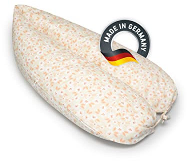 bedara Stillkissen - hochwertiges Schwangerschaftskissen - anschmiegsames Lagerungskissen aus Baumwolle - schadstofffreies Seitenschläferkissen - 150cm - Flowersea