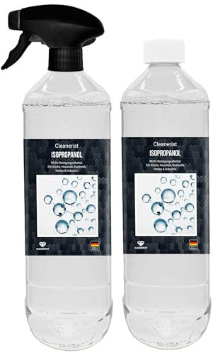 Cleanerist Isopropanol IPA 99,9% – Reinigungsalkohol | in der Sprühflasche | Hygienereiniger | Lösungsmittel & Fettlöser I 2x1 Liter