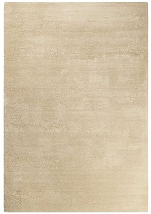 Wecon Home Kuschelig weicher Esprit Hochflor Teppich, bestens geeignet fürs Wohnzimmer, Schlafzimmer und Kinderzimmer LOFT(200 x 200 cm, beige)