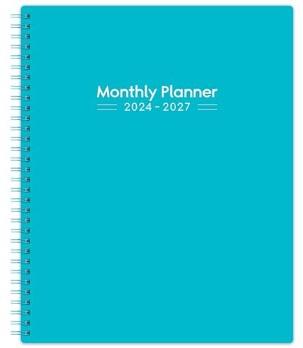 2023–2025 Monatsplaner,Monatskalender – 3-Jahres-Monatsplaner 2023–2025, Januar 2023 – Dezember 2025, 36-Monatsplaner mit Tabs + Doppelseitig. Tasche und robuster Polypropylen-Bezug, Blaugrün