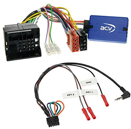 Lenkradfernbedienung Adapter Interface LFB Multi-Anschluss passend für Peugeot Partner ab 2008 kompatibel mit verschiedenen Autoradios