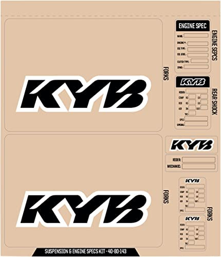 Set di adesivi Fork Decal KYB Fantic Beta nero