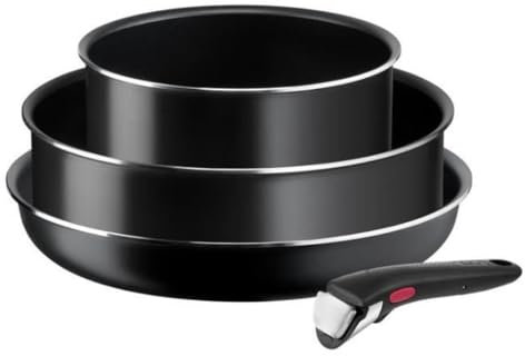 TEFAL L1539302 Ingenio EASY COOK&CLEAN Set 4 pieces - Revetement anti adhésif -Tous feux dont induction - Fabriqué en France
