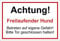 Aufkleber Achtung - Freilaufender Hund 15x10cm – 20 VAR S00017-016-B