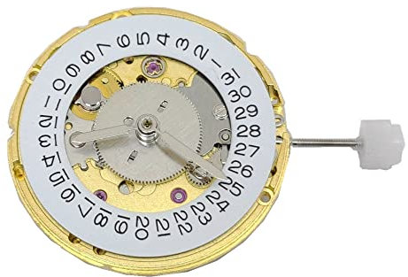 DAGIJIRD Automatisches mechanisches Uhrwerk 4 Zeiger für ETA 2836-2 GMT Ersatzzubehör, gold, Modern