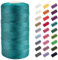 CAMAL Polypropylene Garn 1,5mm x 200m Häkelgarn für Taschen Makramee Garn für Handtasche Häkeln Polypropylene Yarn für Handwerk Wohndekorationen, Platzteller, Umhängetasche (Pfauenblau)