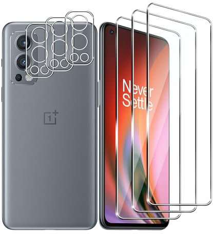 Zicurz 3+3 Stück Schutzglas für OnePlus Nord 2 5G, für Panzer Schutz Glas, 3 Stück Schutzfolie und 3 Stück Kamera-Schutzglas, HD Displayschutz, Blasenfrei, für OnePlus Nord 2 5G