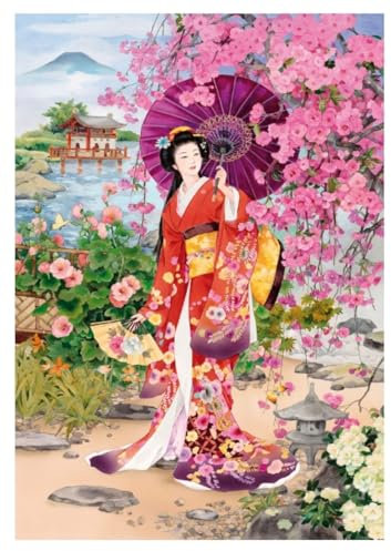 FURLOU Poster, japanische Geisha-Poster, Kunst-Leinwand-Kunst-Poster und Wandkunst-Bilddruck, modernes Familienzimmer-Dekor-Poster (50 x 75 cm)