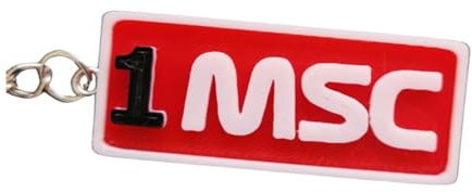 Portachiavi F1 Michael Schumacher regalo F1, rosso e bianco, S