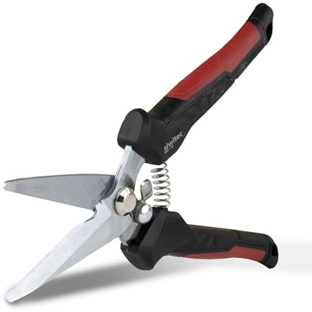 siwitec Gartenschere mit gerader Klinge SG-12 für den Beschnitt von Blumen und Pflanzen| Pflanzenschere mit hochwertigen Stahl-Klingen | Blumenschere | Ernteschere | Rebschere