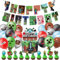 Videospiel Geburtstags Dekoration, 34 Stück Kindergeburtstag Deko, Thema Party Dekoration, Kuchen Dekorationen, Luftballons, Banner, Geburtstagsdeko Party Set für Jungen Kinder