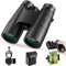 Teleobjetivo Binocular Para Adultos, Visión Nocturna Micro Luminosa HD 10X42, Película Verde De Banda Ancha Multicapa, Telescopio Resistente Al Agua, Adecuado Para Viajes Al Aire Libre, Caza,Negro