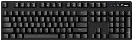 Rapoo V500PRO 2.4 Kabellose mechanische Gaming-Tastatur, 120h Akkulaufzeit, Ultraschlankes Design, Deutsches QWERTZ-Layout - schwarz