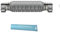 Flexrohr - Universal - Edelstahl - Interlock - 60 x 200 x 320mm - mit 2 Schellen - Montage ohne Schweißen - Flexstück - Wellrohr - Hosenrohr - Flexibles Rohr inkl. Montage/Cement Paste