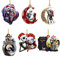 2025 Before Christmas Tree Decorations, 6PCS Acrylic Cute Funny Jack and Sally Hanging, 2D Flat Ornaments Set for Halloween Christmas New Year Holiday and Car Interior, Winter Decor